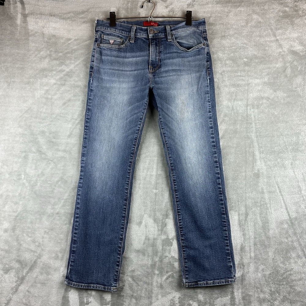 Guess Jeans Men's 33 x 30 Blue Lincoln Slim Straight